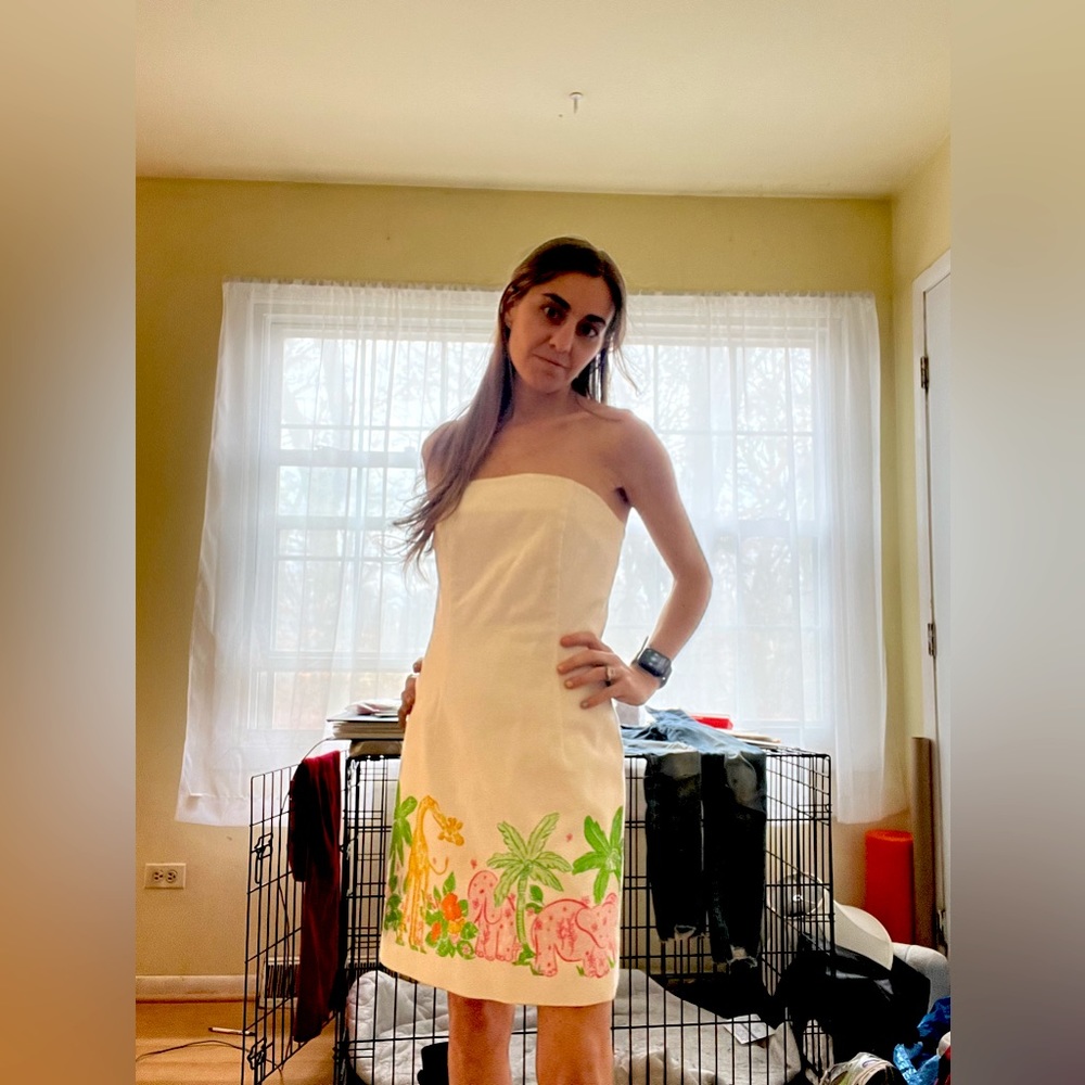 Lily Pulitzer Jungle Strapless Dress (worn once)